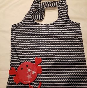 Thirty One Beach Tote- Dark Blue/White with Crab